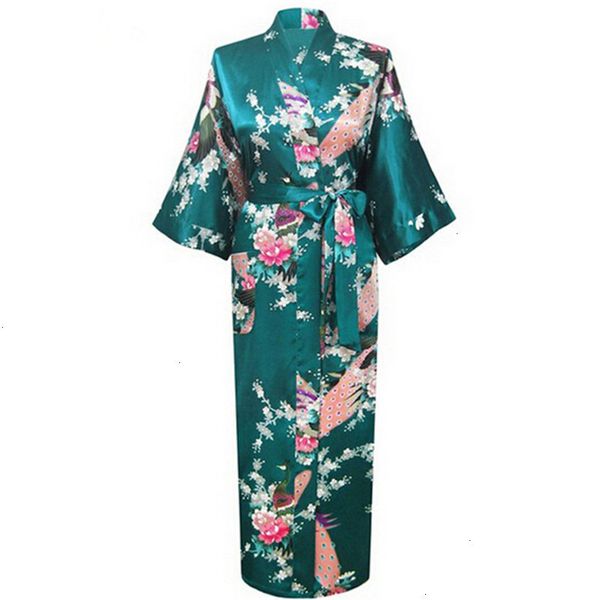 pajamas for women femme lingeries 3xl oversize new drak green bride bridesmaid robe satin rayon bathrobe nightgown for women sleepwear, Black;red